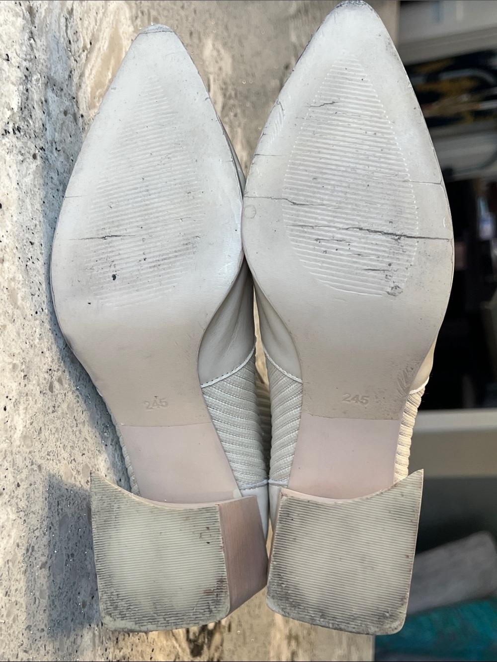 Steve Madden Tackle Sock Booties - Bone Leather - Size 7.5 EUC - Picture 9 of 10
